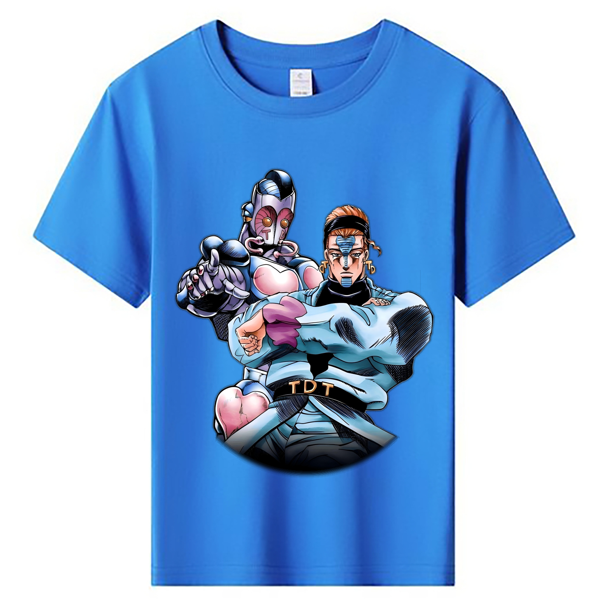 （画像用） ジョジョの奇妙な冒険 ひがしかた じょうすけ JoJo's Bizarre Adventure Higashikata Josuke 綿100％キッズTシャツ（フロントプリント）